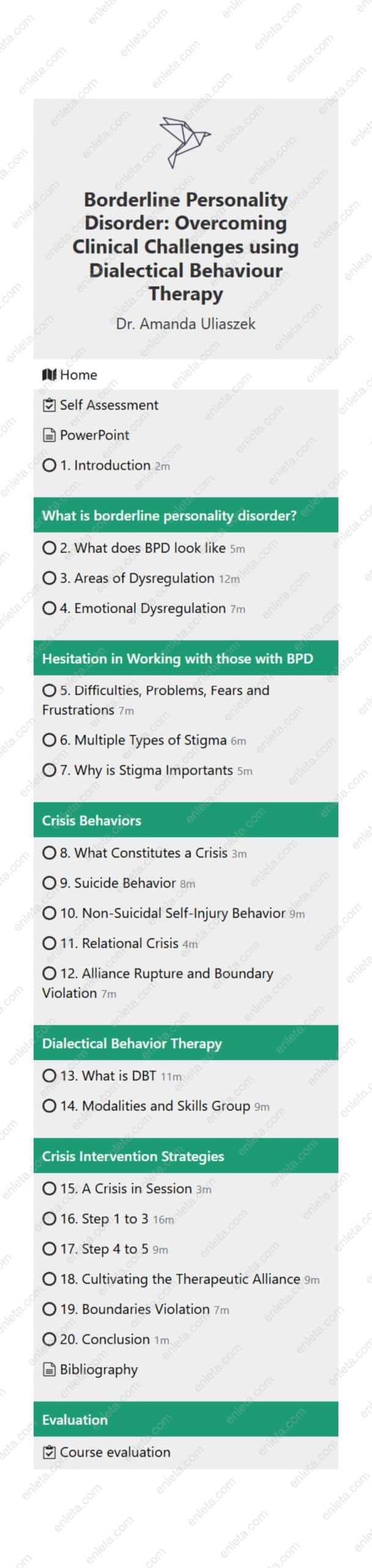 Borderline Personality Disorder: Overcoming Clinical Challenges using Dialectical Behaviour Therapy by Dr. Amanda Uliaszek Borderline Personality Disorder: Overcoming Clinical Challenges using Dialectical Behaviour Therapy by Dr. Amanda Uliaszek