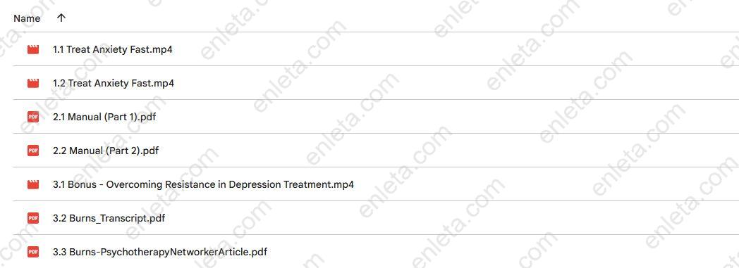 Treat Anxiety Fast Certificate Course with Dr. David Burns Treat Anxiety Fast Certificate Course with Dr. David Burns