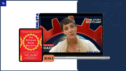 Amanda Holmes teaching entrepreneurs powerful storytelling and sales psychology in the 9X Impact Bootcamp training program