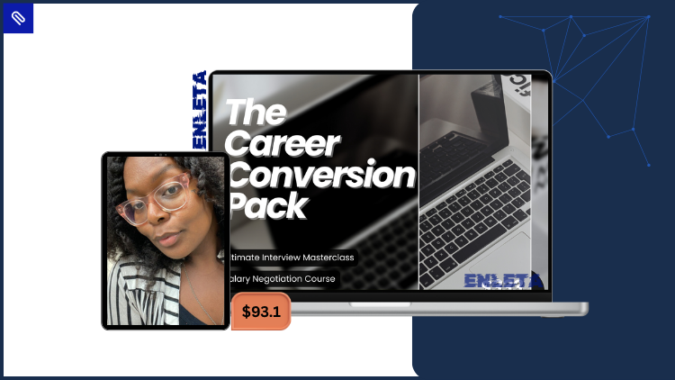 Career Conversion Pack – Secure Six-Figure Offers Andrea Logan teaching salary negotiation strategies in the Career Conversion Pack.