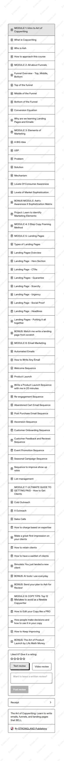 The Art of Copywriting – Ultimate Self-Paced Program Copy Framing Process – From Research to Revenue