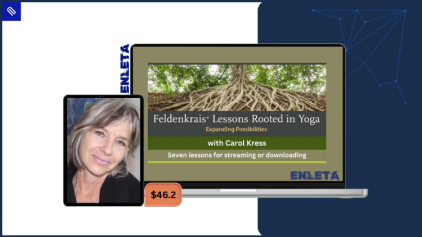 Carol Kress teaching mindful movement in Feldenkrais Lessons Rooted in Yoga, combining awareness and yoga-based exploration