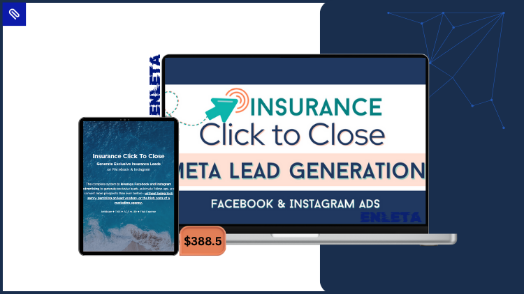 Insurance Click To Close: Proven Lead-Gen System Insurance Click To Close teaches agents to run Facebook/Instagram Lead Ads and automate bookings for exclusive insurance leads
