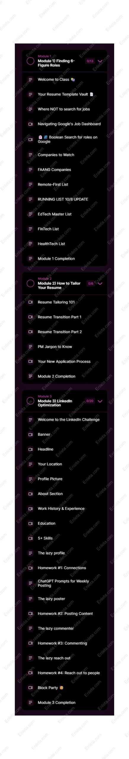 Career Attraction Pack – 6-Figure Job Strategy LinkedIn Optimization Masterclass