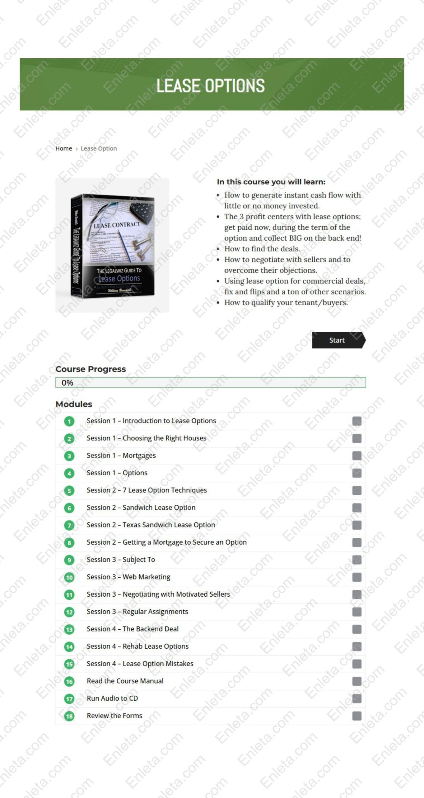 Lease Option Course 2025 by William Bronchick Master Lease Option Investing in 2025
