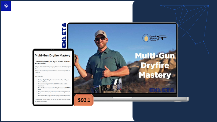Multi-Gun Dryfire Mastery Course Multi-Gun Dryfire Mastery course teaching 30-day pro-level dryfire drills and shooting performance improvement