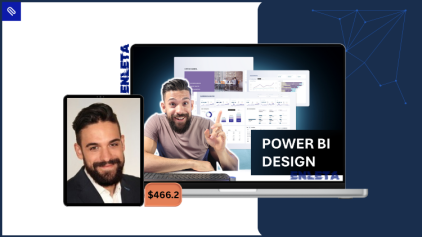 Bas Dohmen teaching Power BI design techniques on screen