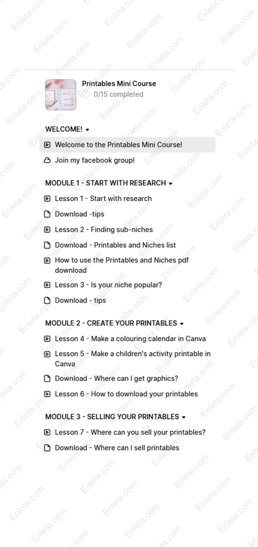 Printables Mini Course – Create & Sell Printables Selling Printables on Etsy