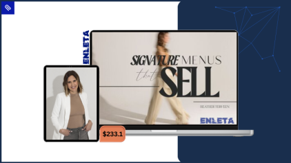 Med spa owner designing premium service packages with Heather Terveen’s Signature Menus That Sell course for business growth.