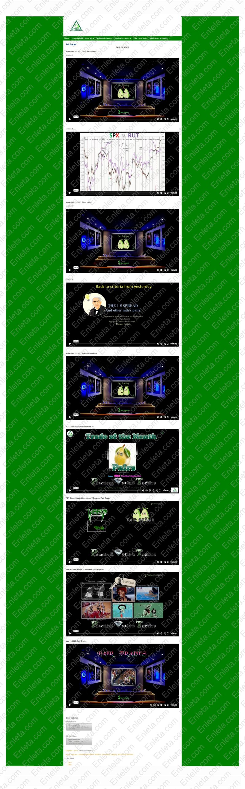 Pair Trades by Stratagem Trade Stratagem Trade Pairs Trading Course