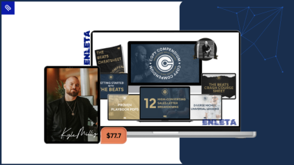 Kyle Milligan teaching copywriting frameworks from The Copy Compendium, explaining how The Beats system drives conversions