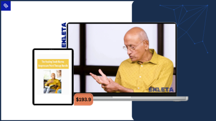 Ayurvedic practitioner applying acupressure techniques to head and neck points from The Healing Touch Marma Therapy course.