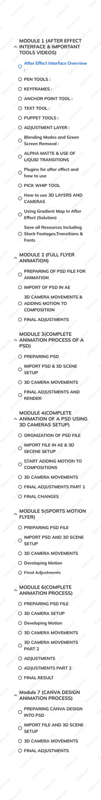 Motion Flyer Course + After Effect Project Files by Abbas Ghazi After Effects workspace showing animated flyer layers and 3D camera setup from Abbas Ghazi motion course