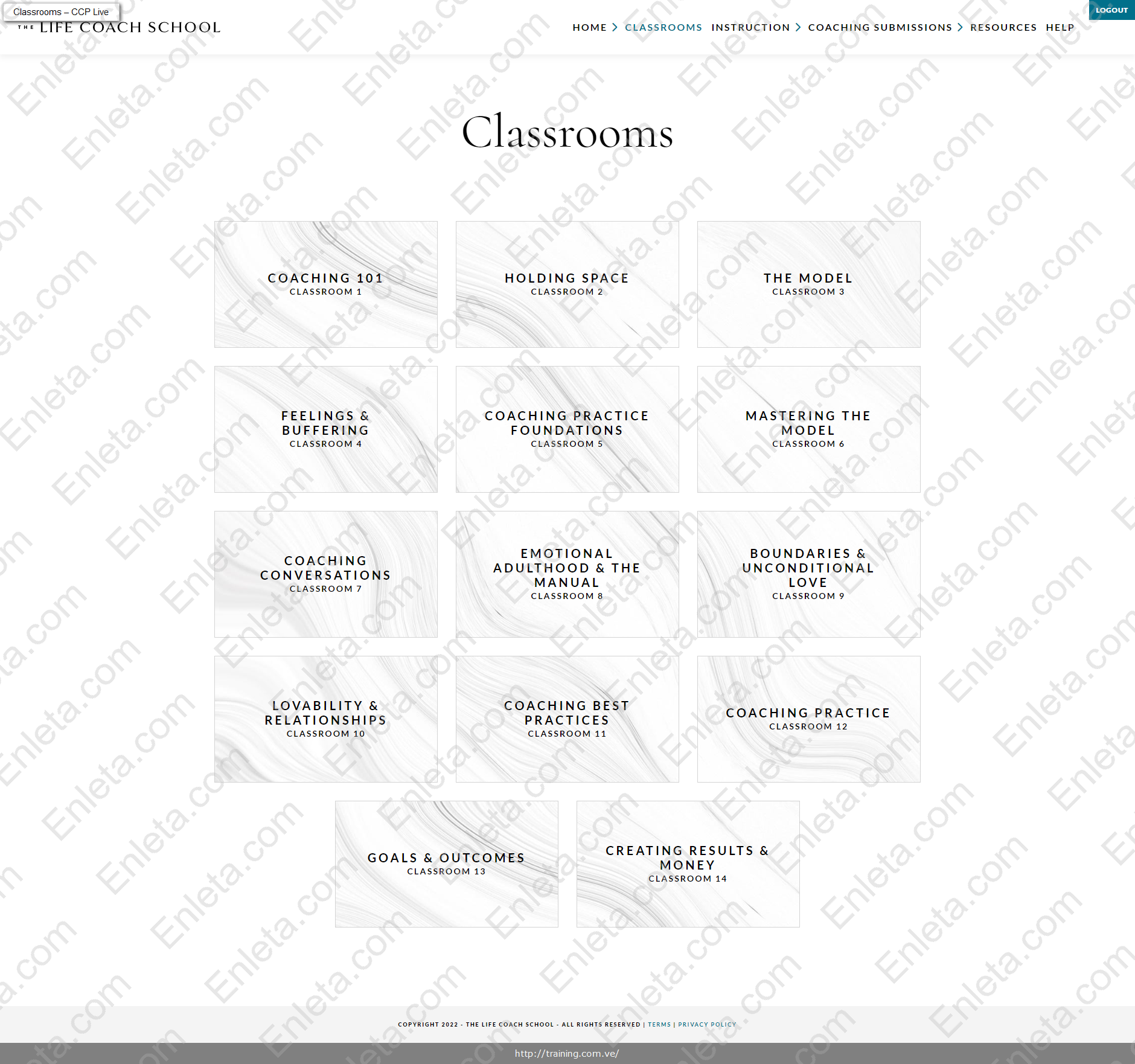 Coach Certification Program By Brooke Castillo Brooke Castillo teaching students in the Coach Certification Program, inspiring future professional life coaches