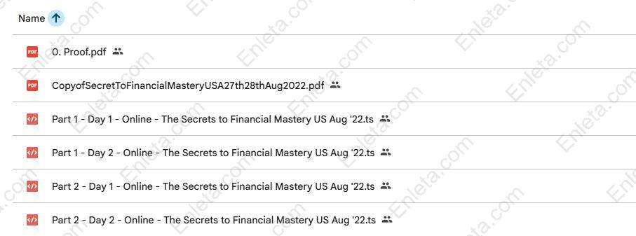 The Secrets to Financial Mastery By John Demartini Participants attending John Demartini’s online workshop on financial mastery and independence
