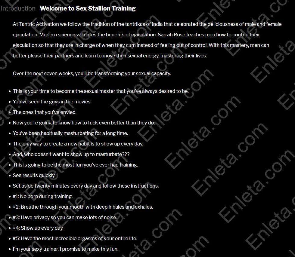 Transformative Sex Stallion Training by Sarrah Rose Man gaining confidence and self-awareness through the Sex Stallion Training by Sarrah Rose empowerment course.