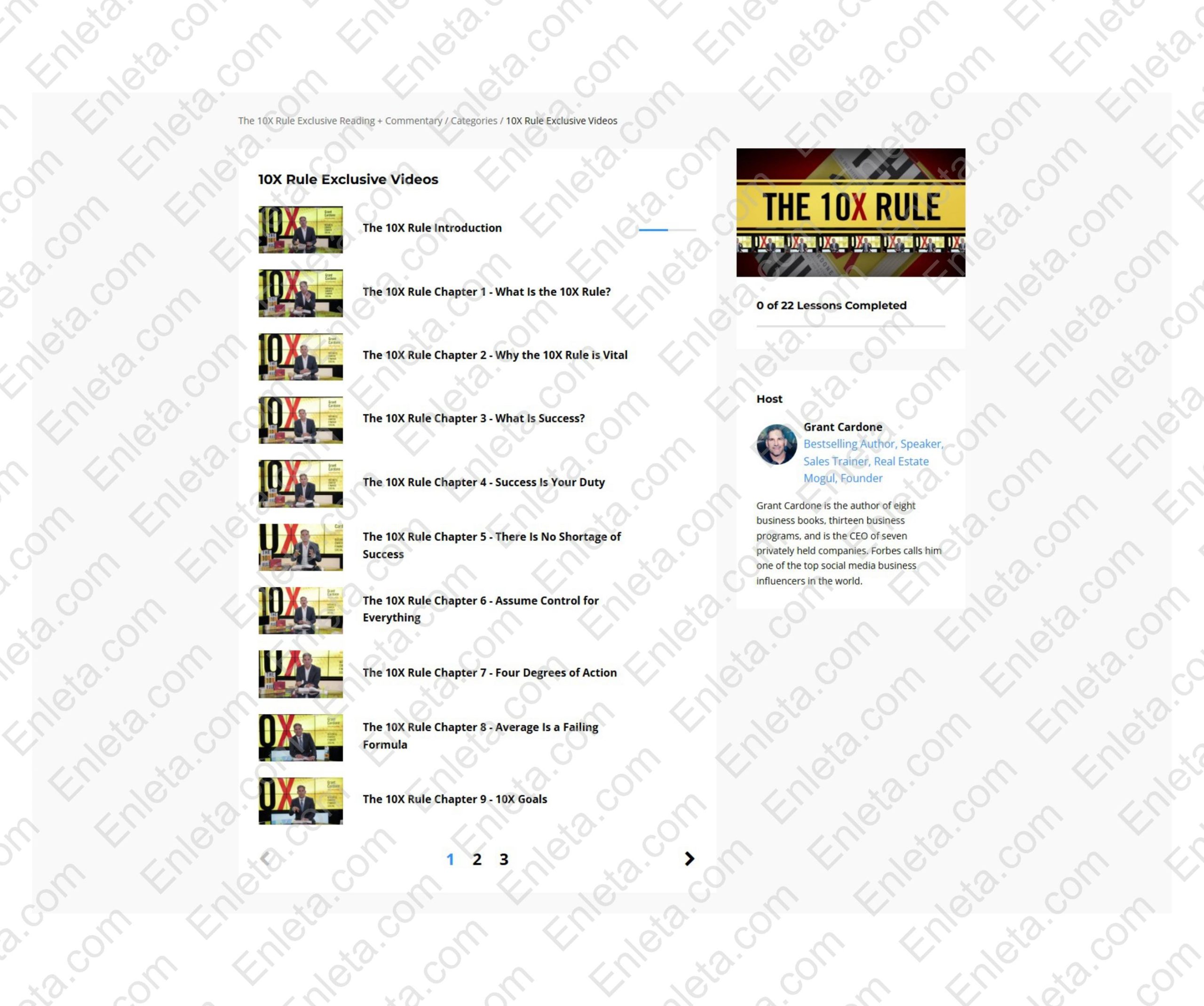 The 10X Rule Exclusive Reading + Commentary by Grant Cardone 10x success course by grant cardone part 1