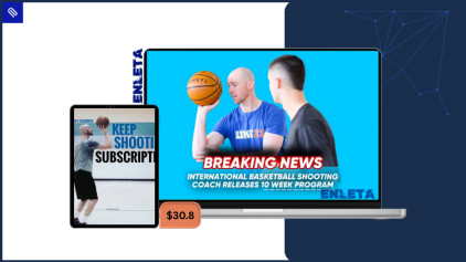 Mike Dunn demonstrating basketball shooting form during training session