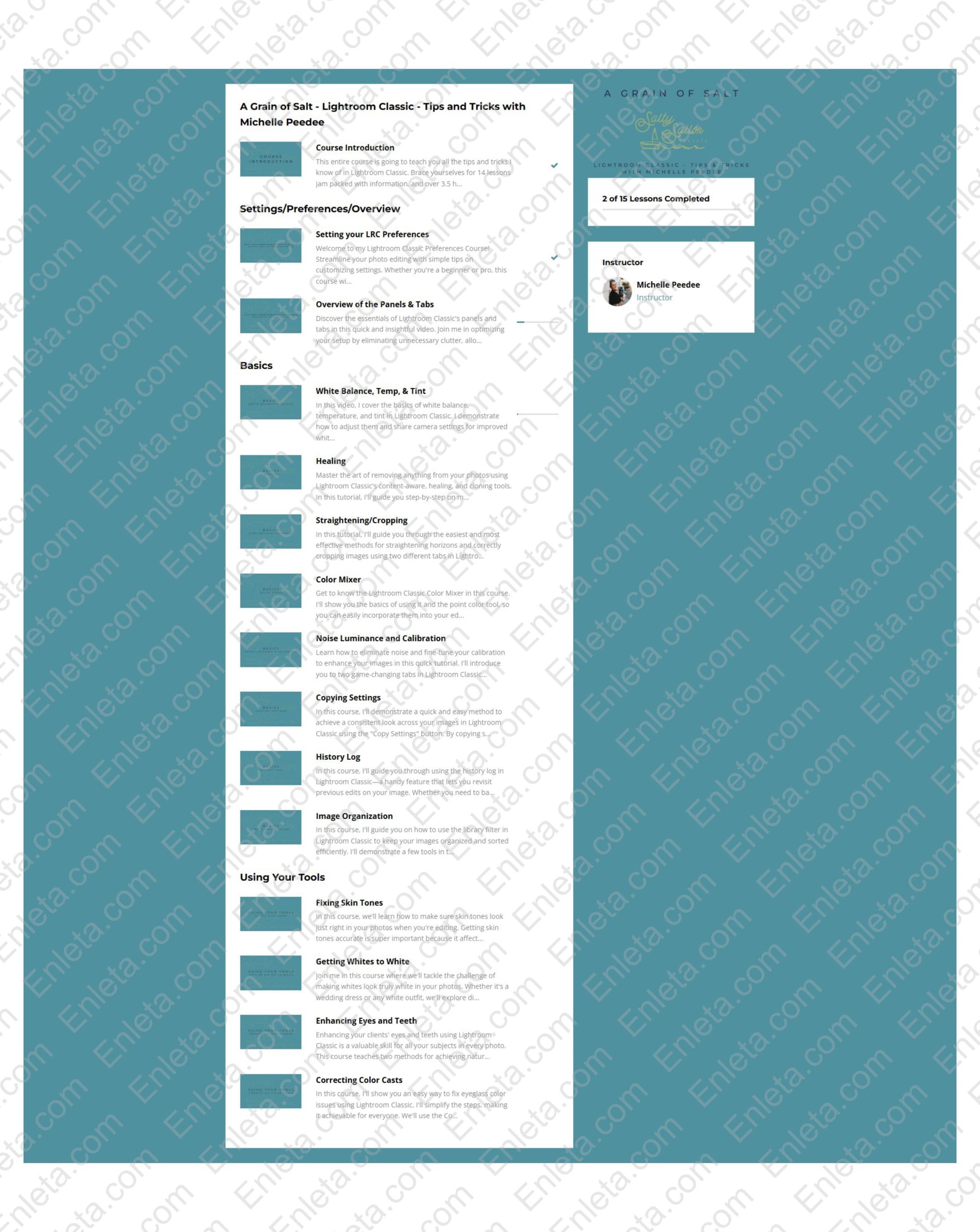 A Grain of Salt Lightroom Course - Tips and Tricks by Michelle Peedee Lightroom Editing Workflow Tutorial