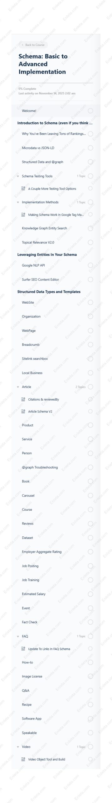 Schema Basic to Advanced Implementation 2025 – What Ranks by Clint Butler Schema Markup Course