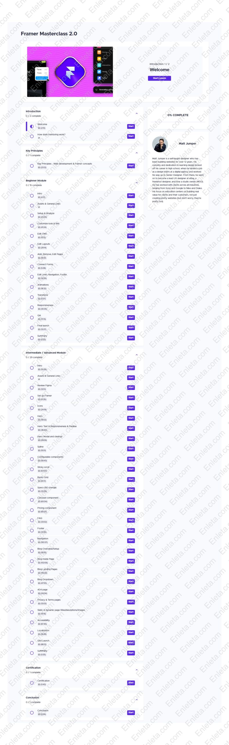 Framer Masterclass 2.0 2025 – Build Interactive Websites flux academy style course