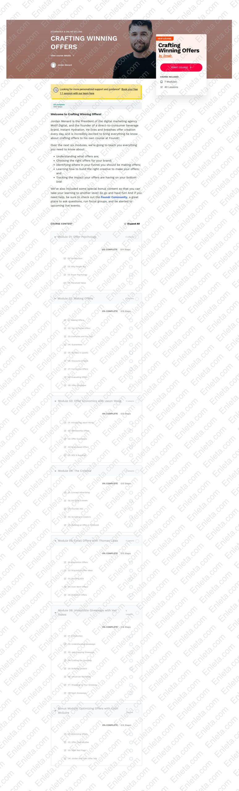 Crafting Winning Offers 2025 by Jordan Menard jordan menard ecommerce strategy training