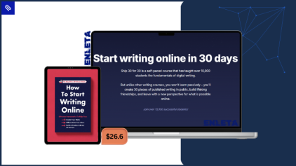 Ship 30 for 30 2025 digital writing program showing daily publishing, templates, and writing frameworks