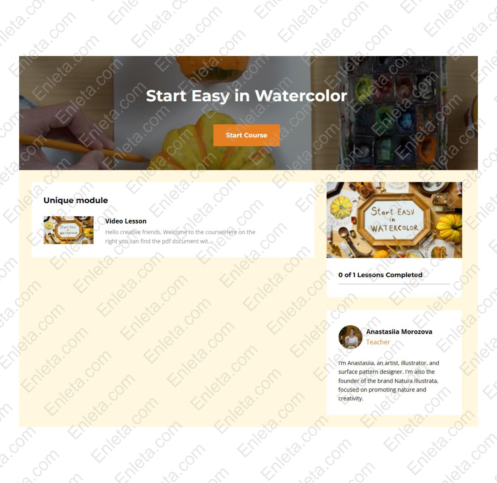 Start Easy in Watercolor by Anastasiia Morozova watercolor techniques