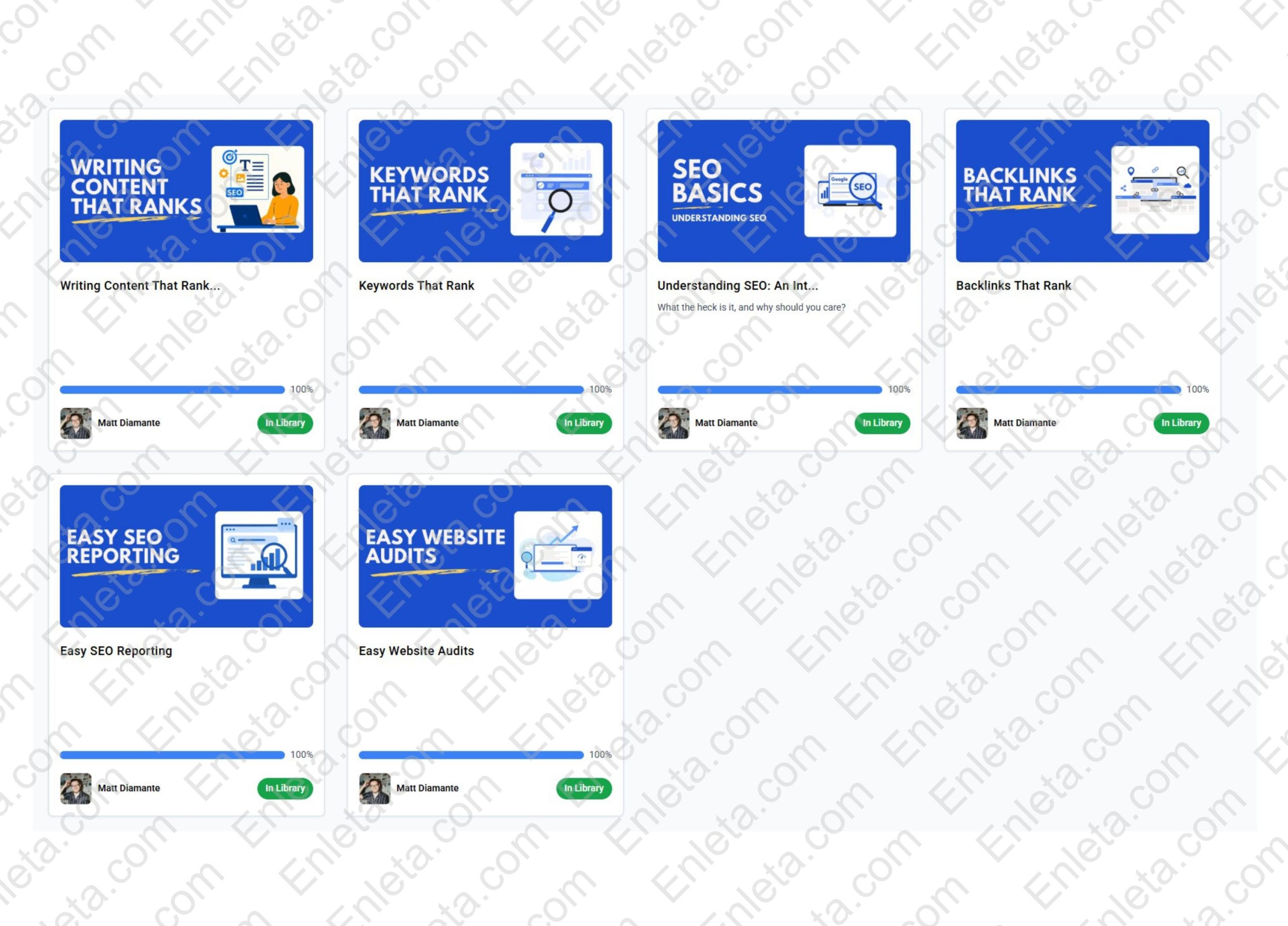 SEO Mastery Bundle by Matt Diamante website ranking tools and seo reporting template