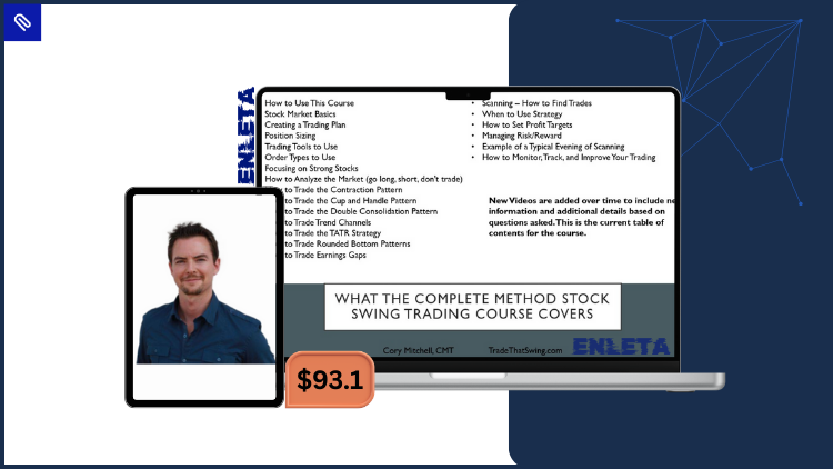 The Complete Method Stock Swing Trading Course by Cory Mitchell The Complete Method Stock Swing Trading Course teaches traders how to capture 20%+ stock moves with structured risk control.