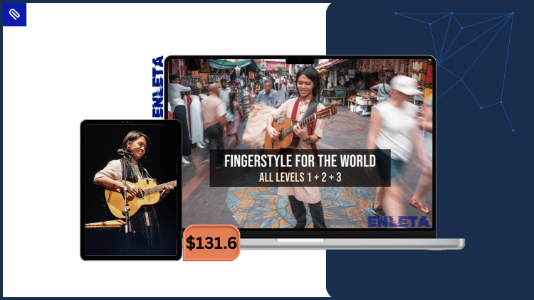 Fingerstyle For The World - All Levels 1 + 2 + 3 by Neil Chan Fingerstyle guitar course by Neil Chan covering open position, closed position, and improvisation techniques