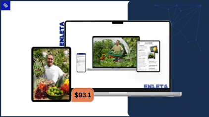 Spicymoustache Academy digital course image showing a practical system for growing organic vegetables at home